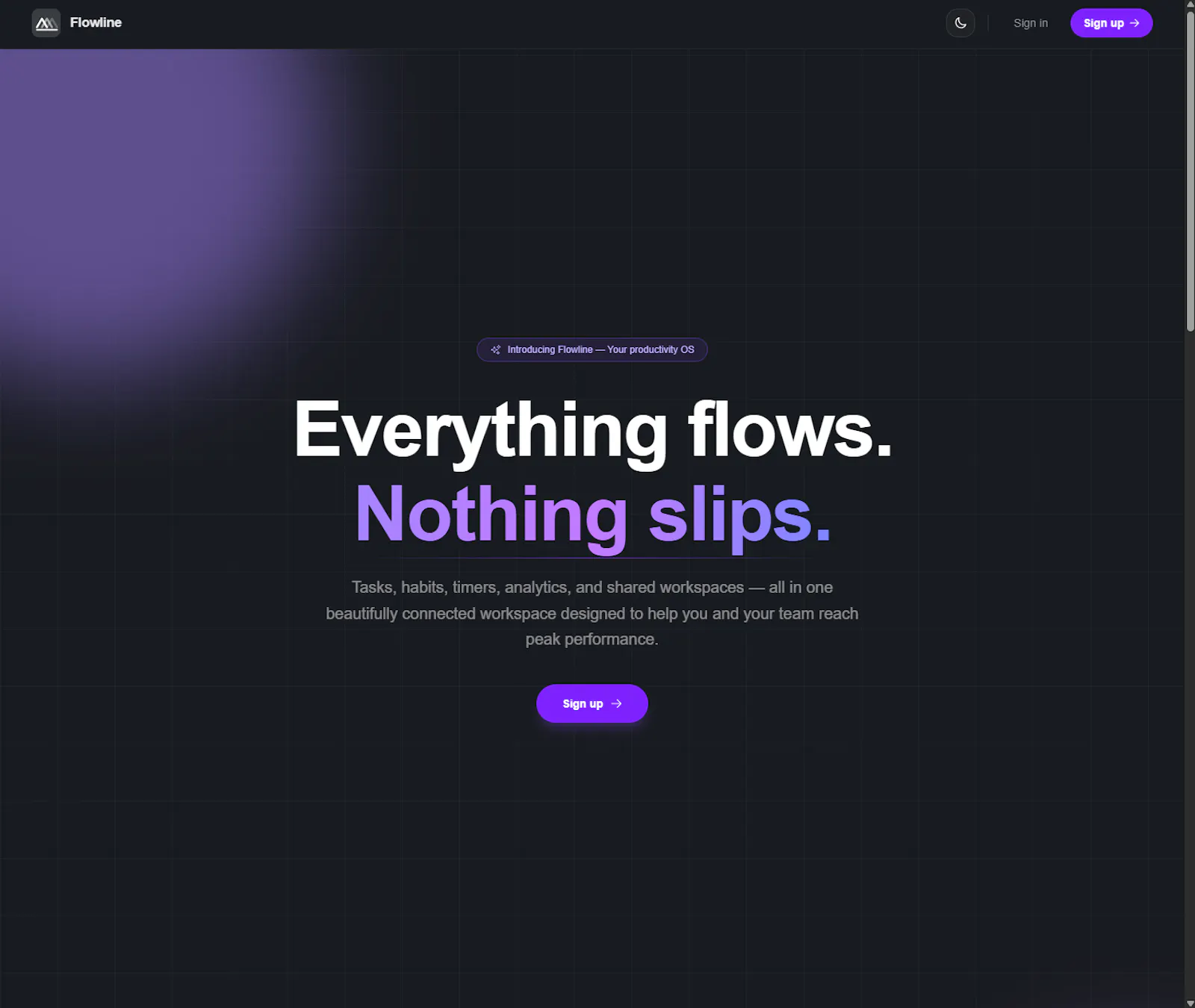 Flowline Workspace screenshot 1