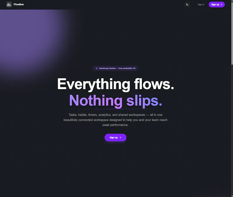 Flowline Workspace screenshot 1