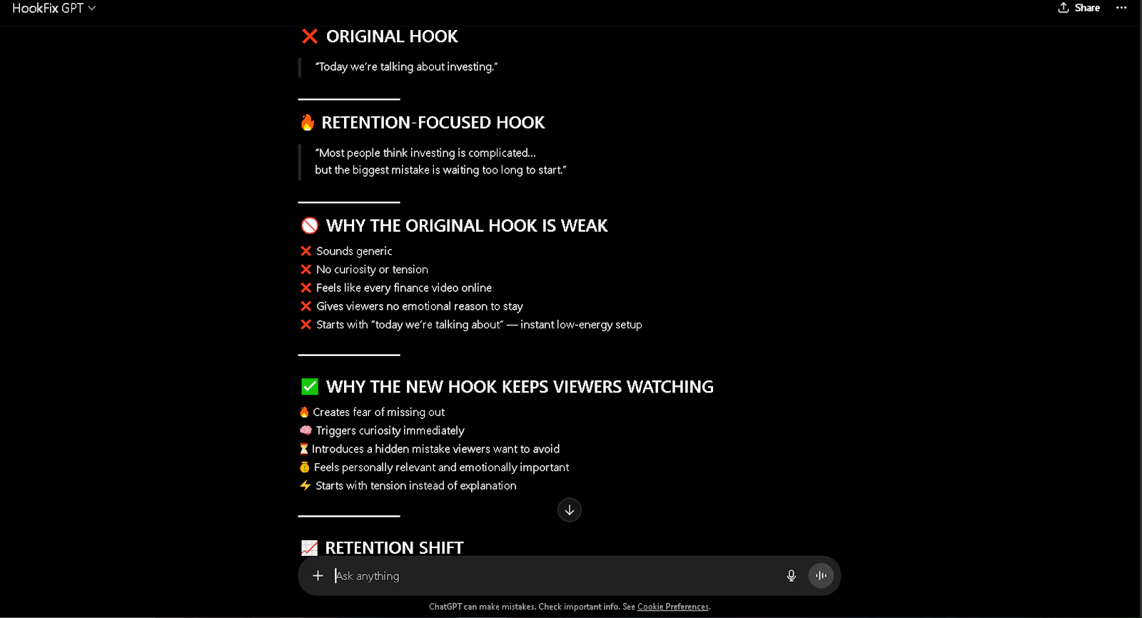 HookFix GPT screenshot 2