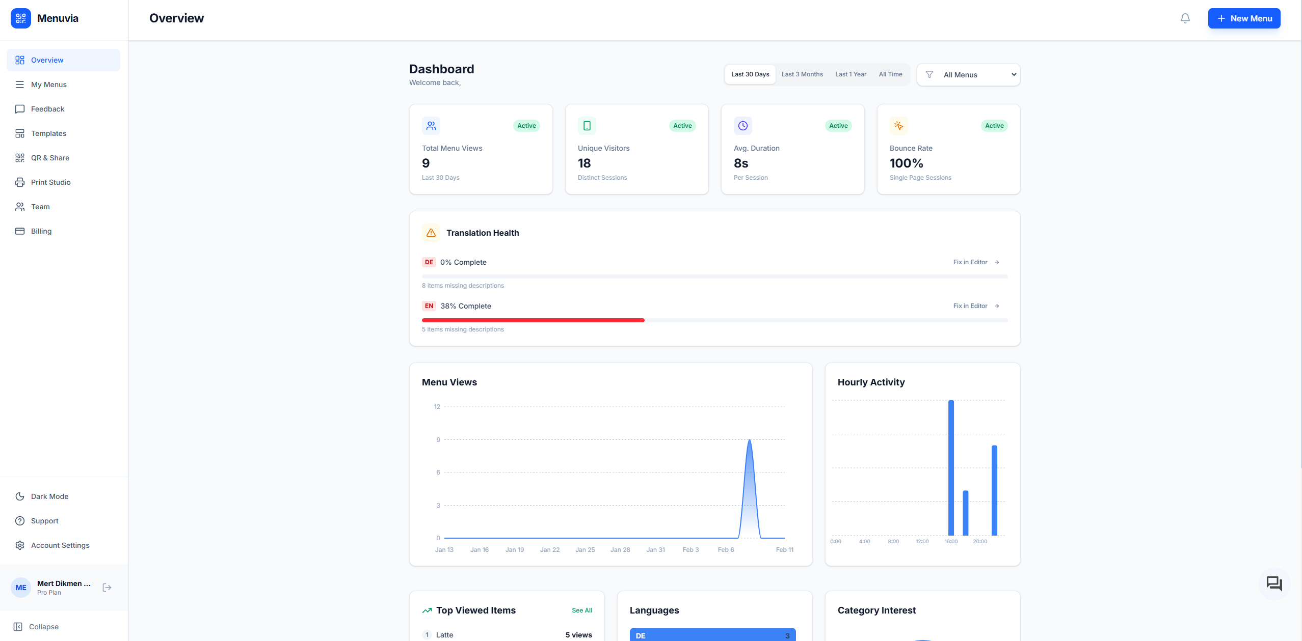 Menuvia - Screenshot 3 showing product features and functionality