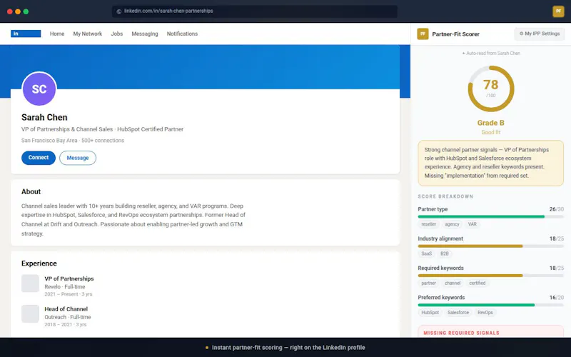 Partner-Fit-Scorer screenshot 2