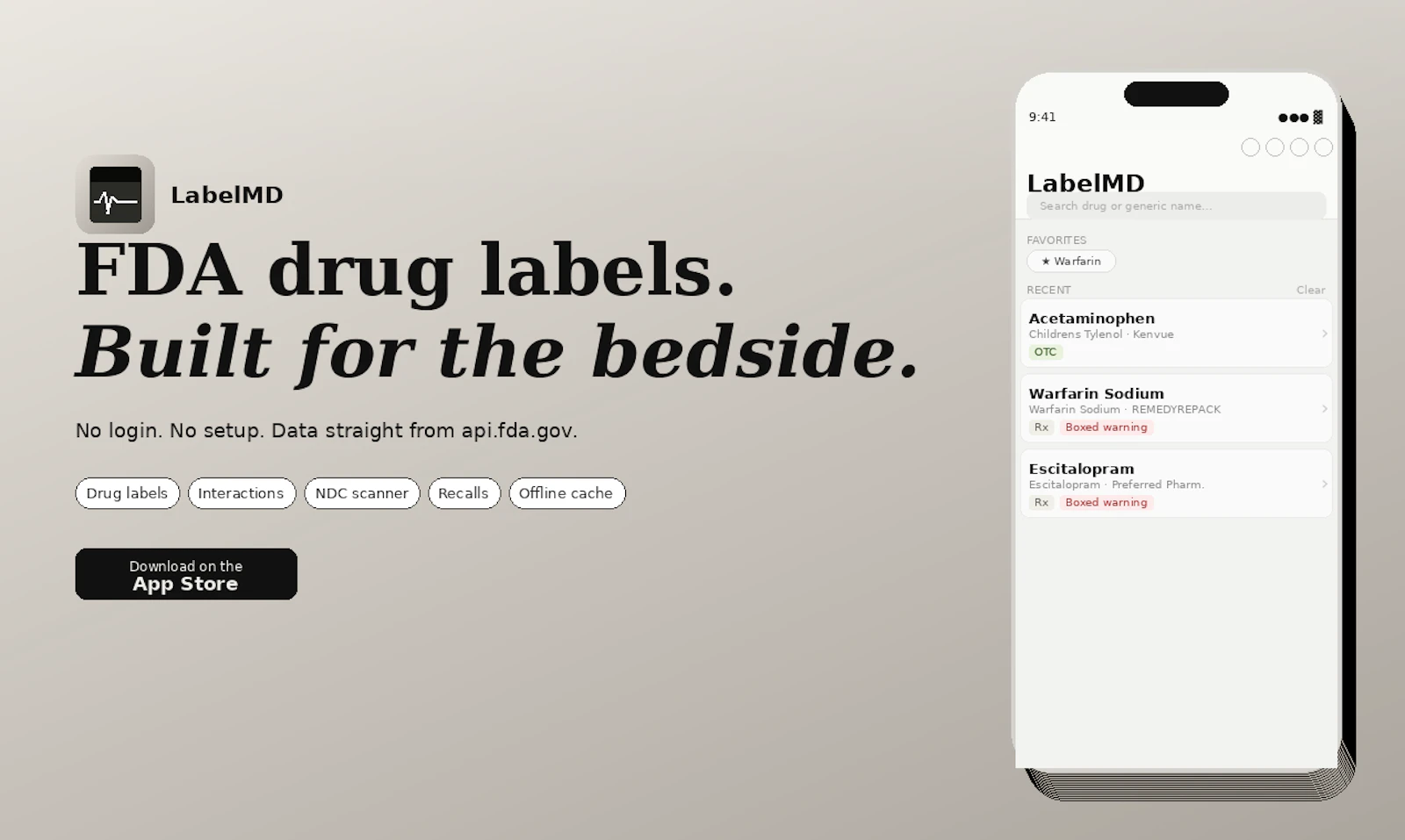 LabelMD — FDA Drug Labels Reference screenshot 1