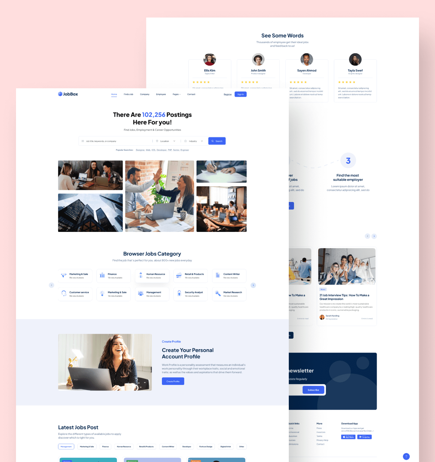 JobBox -Job Board Agency WordPress Theme media 5