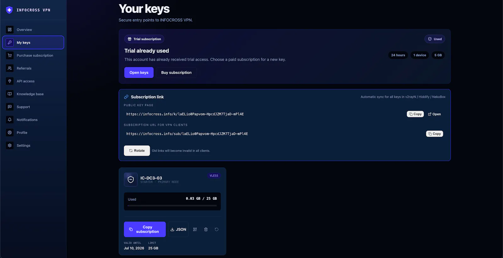 INFOCROSS VPN screenshot 6