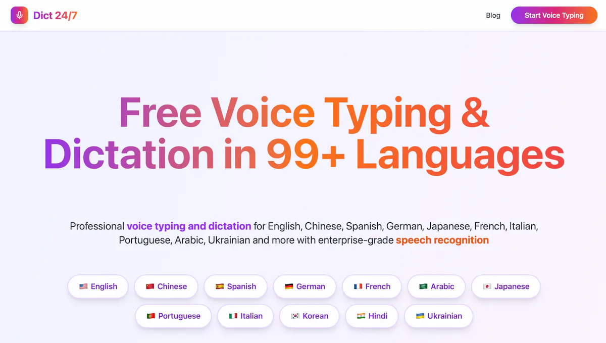 Dict247 - Free Voice Typing & Dictation