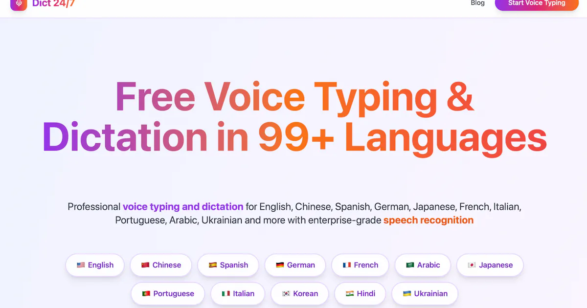 Dict247 - Free Voice Typing & Dictation