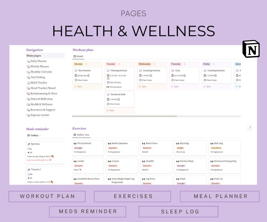 Notion TDAH Life Planner media 8