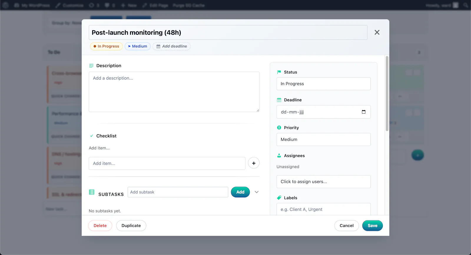 WP Simple Boards screenshot 5