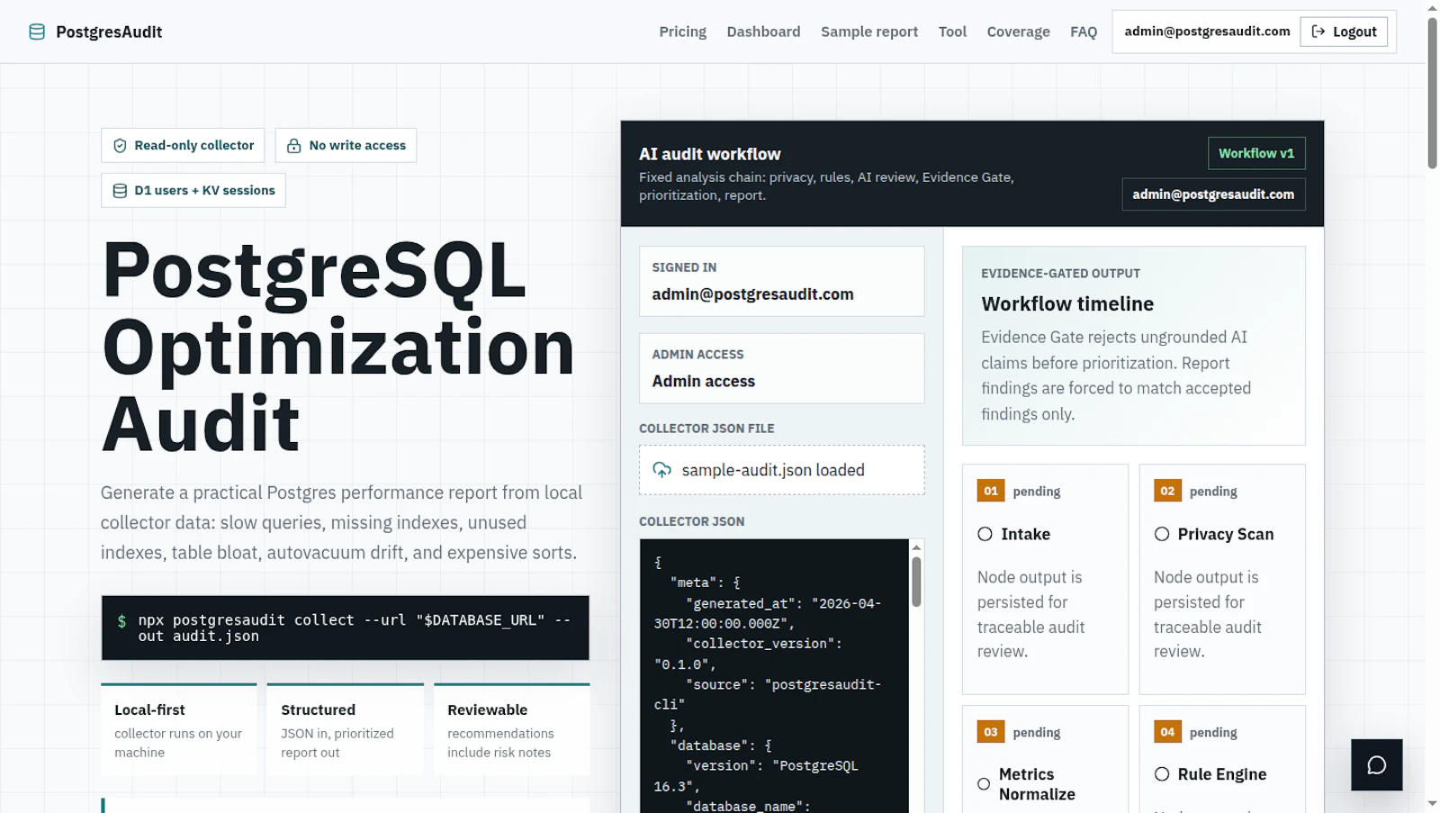 PostgresAudit screenshot 3