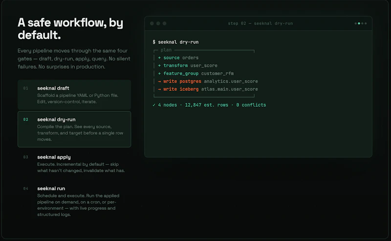 Seeknal screenshot 2