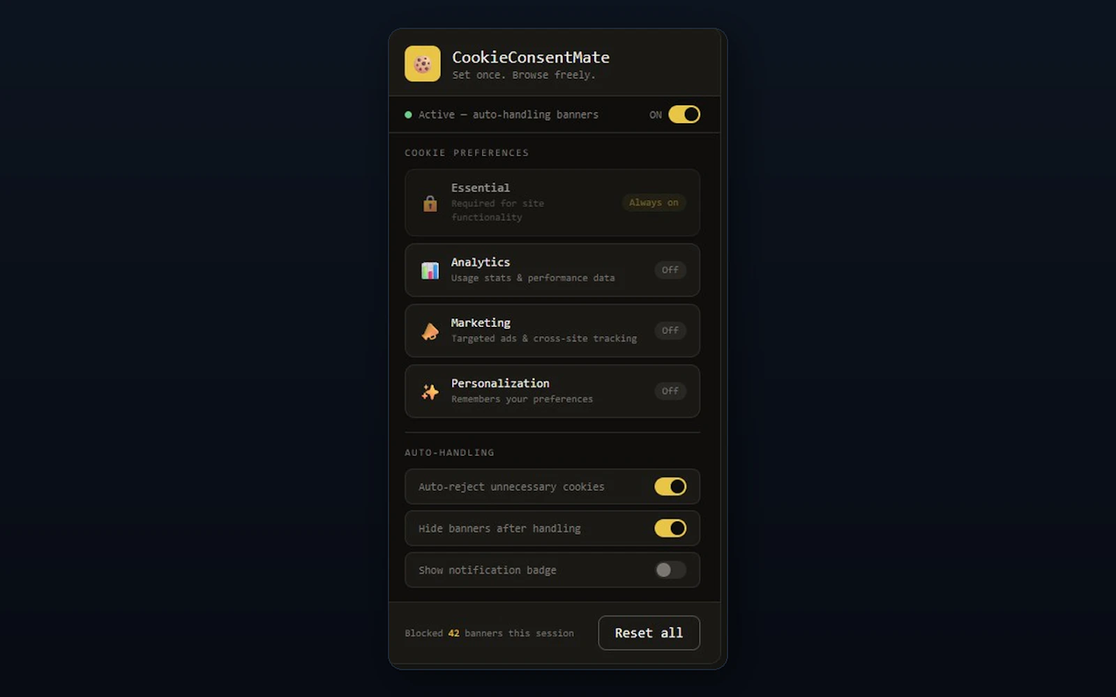 CookieConsentMate screenshot 1