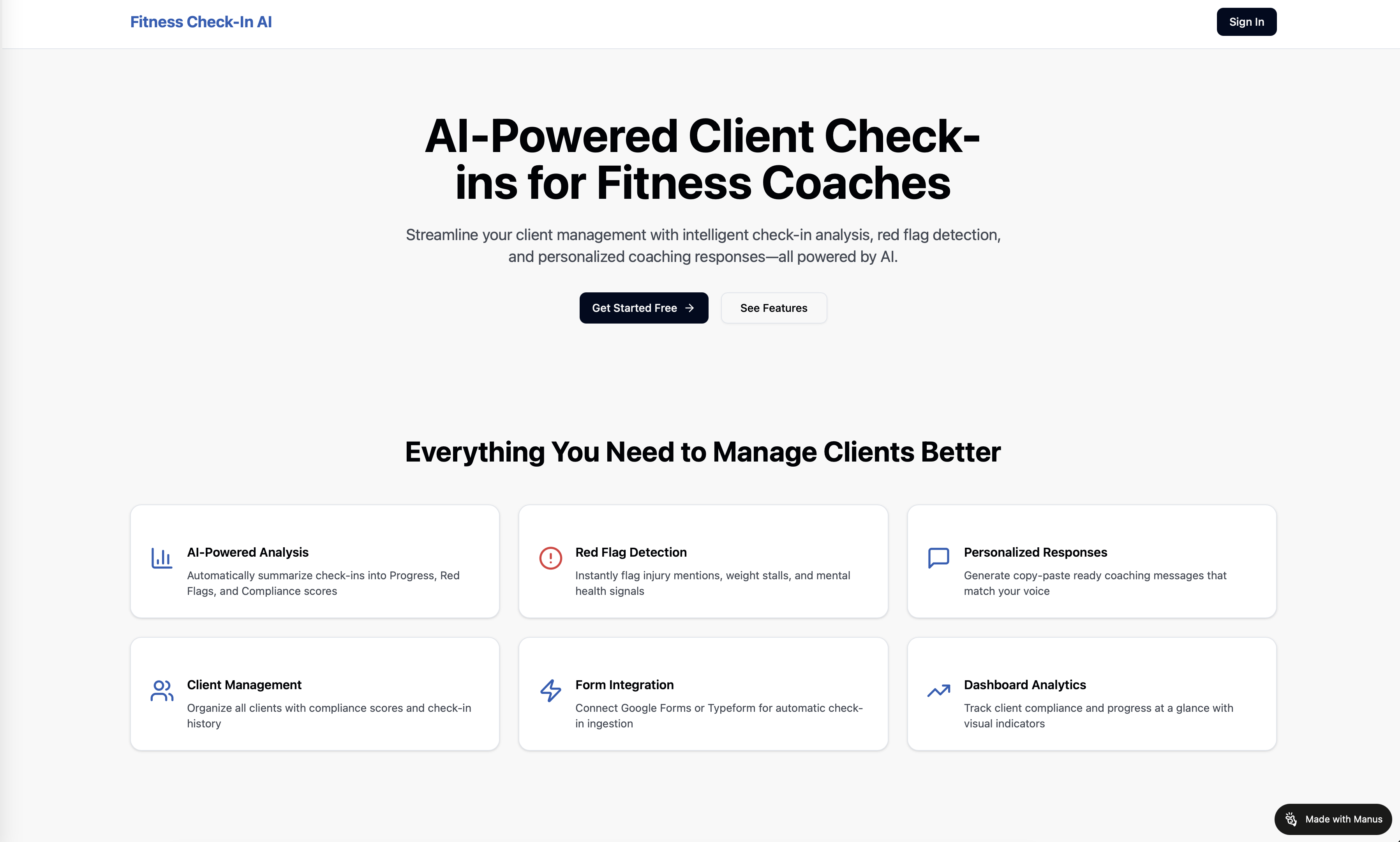 Fitness Check-In AI gallery image
