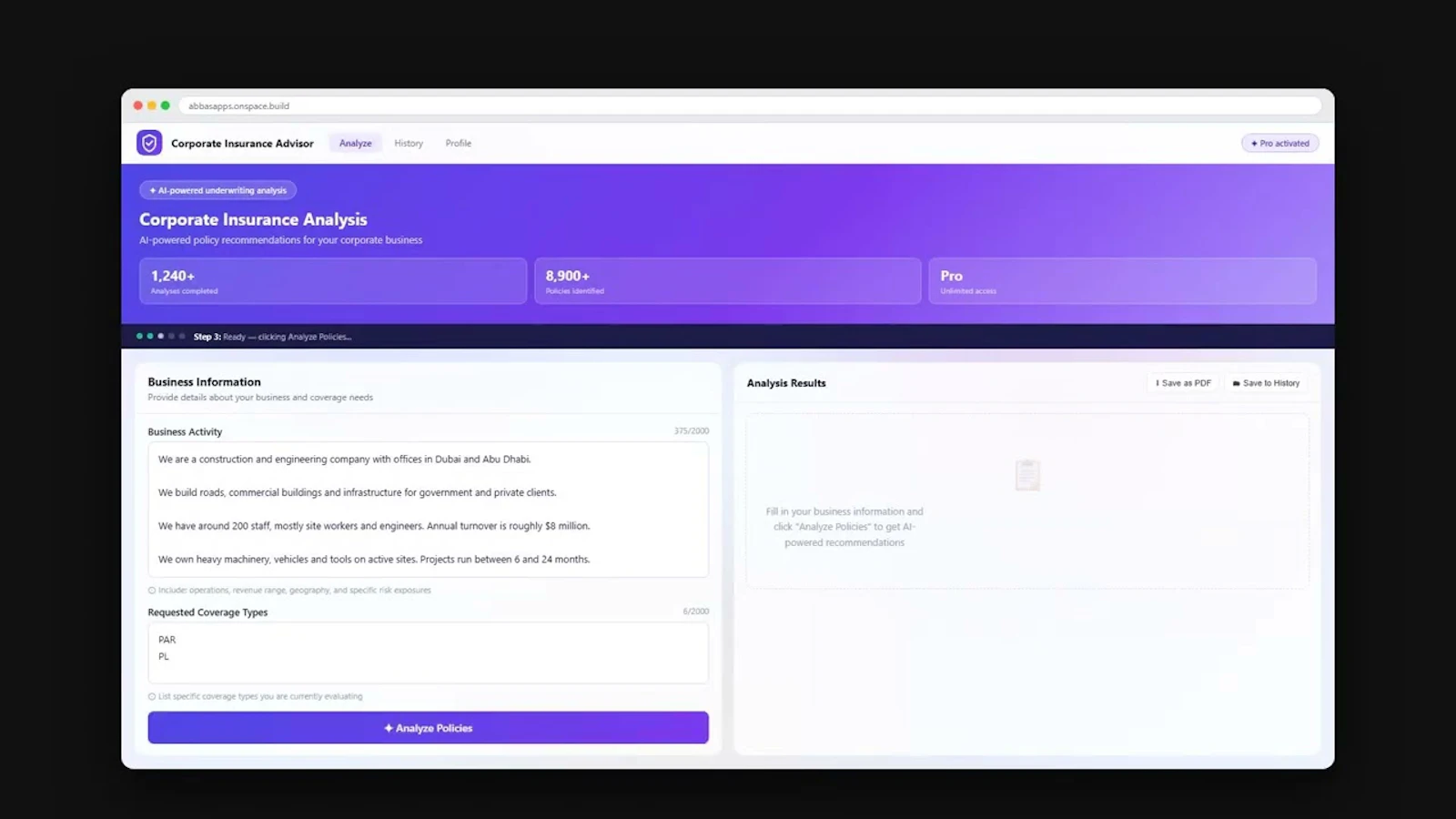 Corporate Insurance Advisor screenshot 1 (video preview)