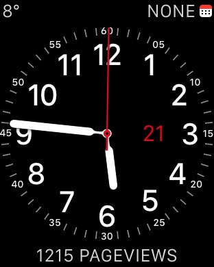 Glimpse - Google Analytics data and other metrics as Apple Watch complications gallery image