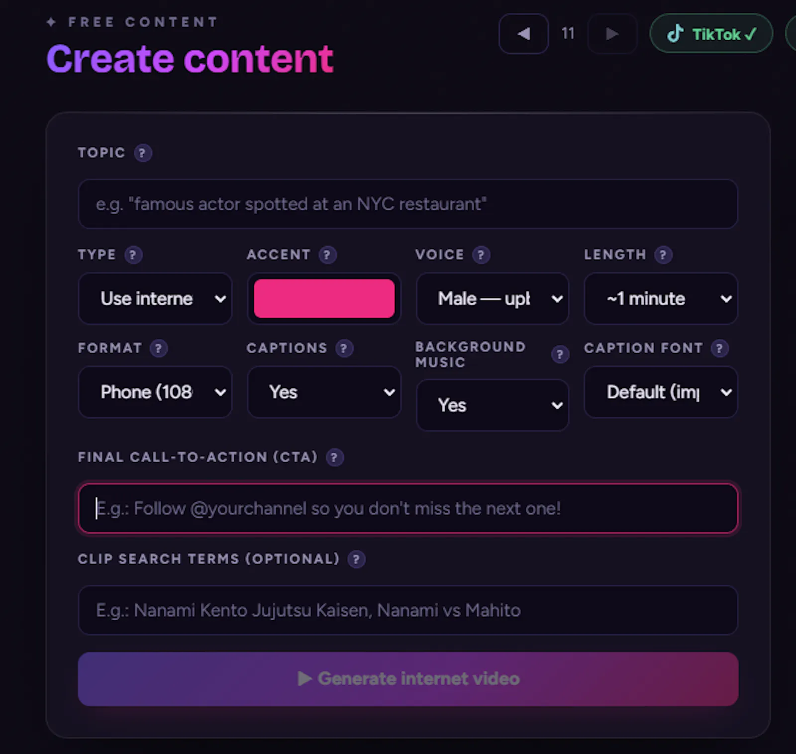 Free Content - creat automatic content  screenshot 1