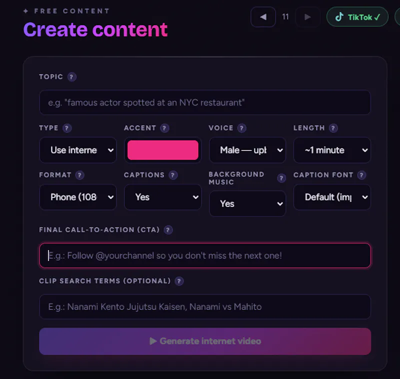 Free Content - creat automatic content  screenshot 1
