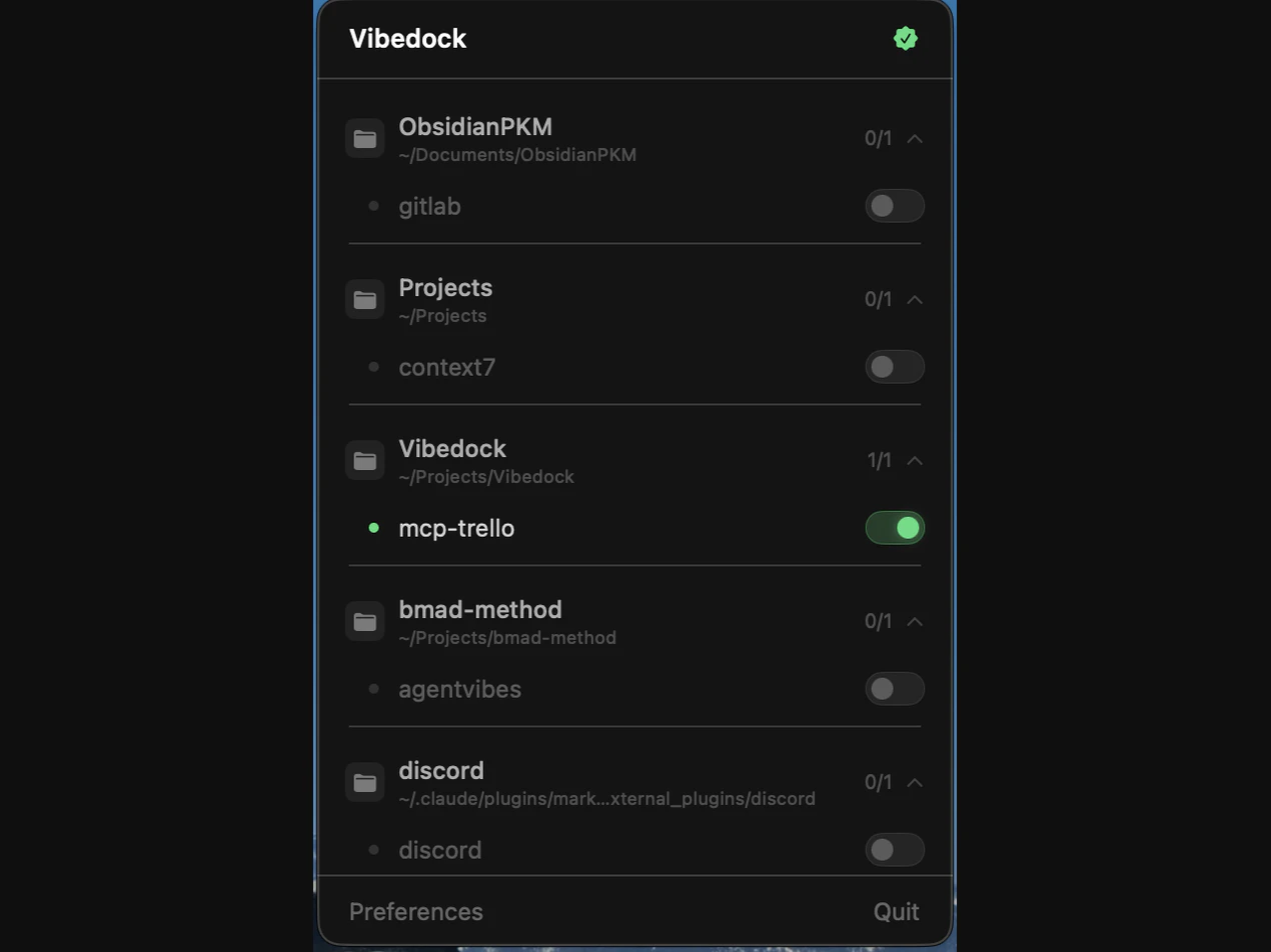 Vibedock screenshot 2