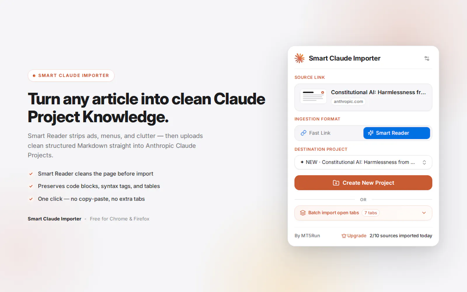 Smart Claude Importer screenshot 1