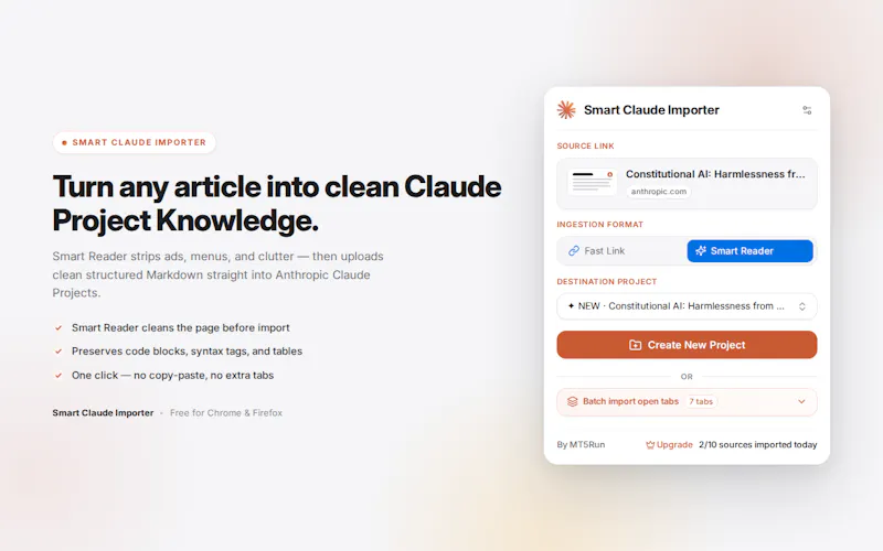 Smart Claude Importer screenshot 1