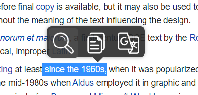 Selection to PopUp gallery image