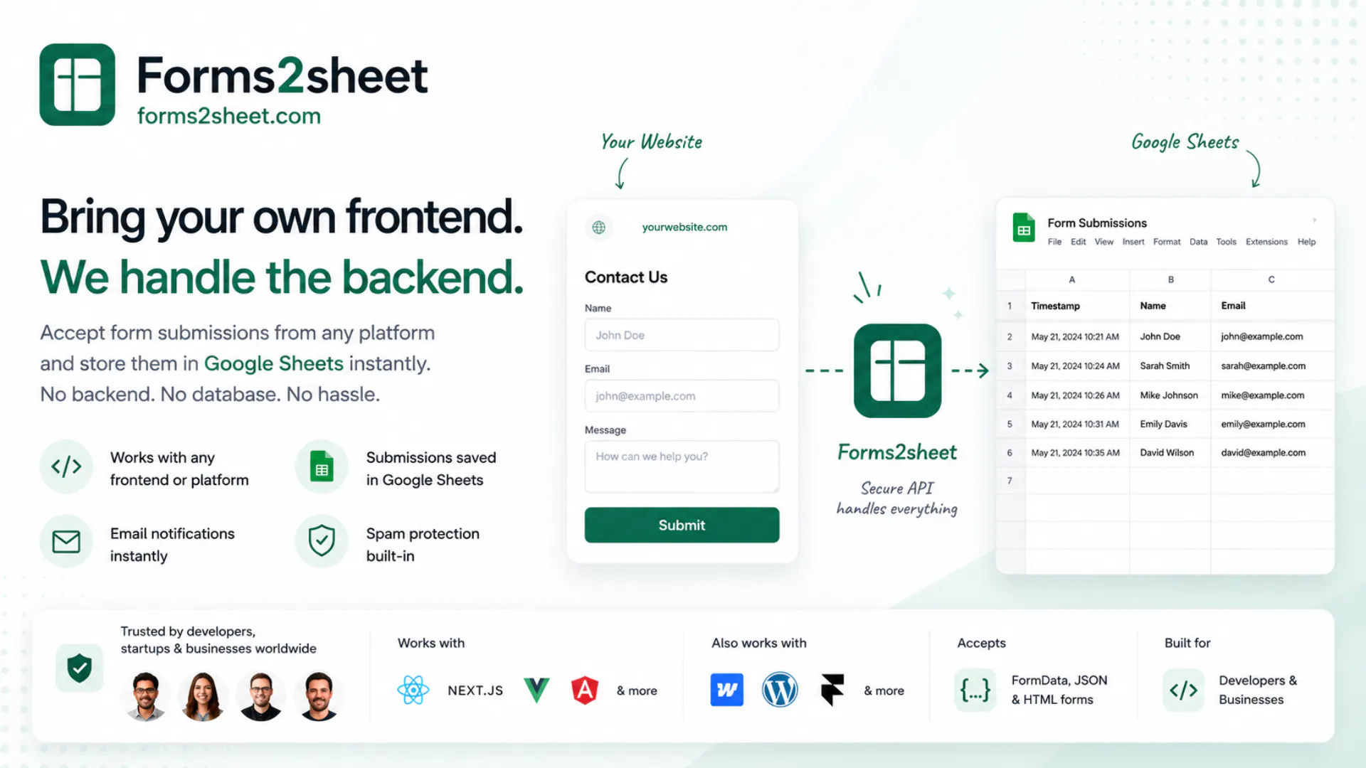 Forms2sheet - Forms to Google Sheets gallery image