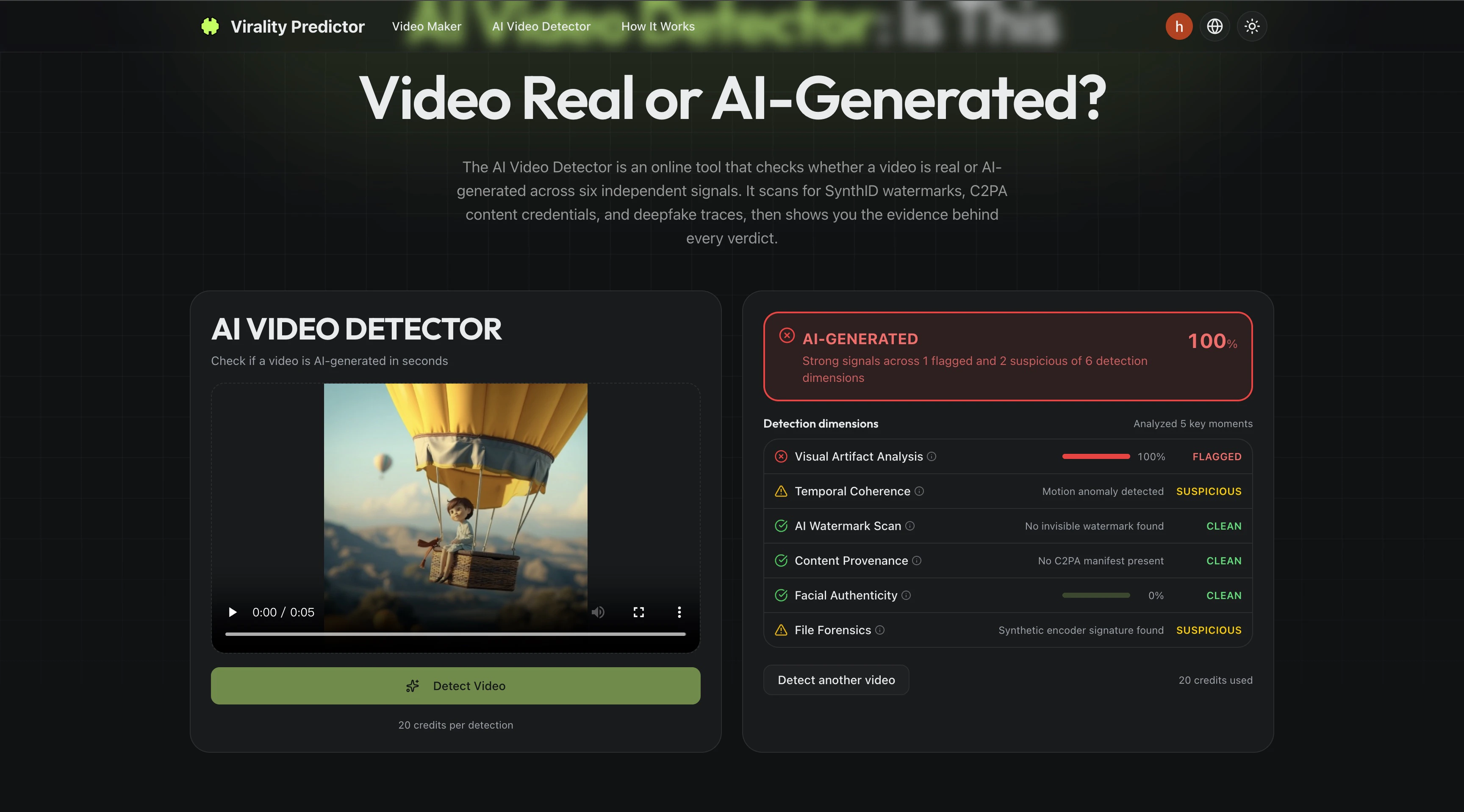 AI Video Detector screenshot 3