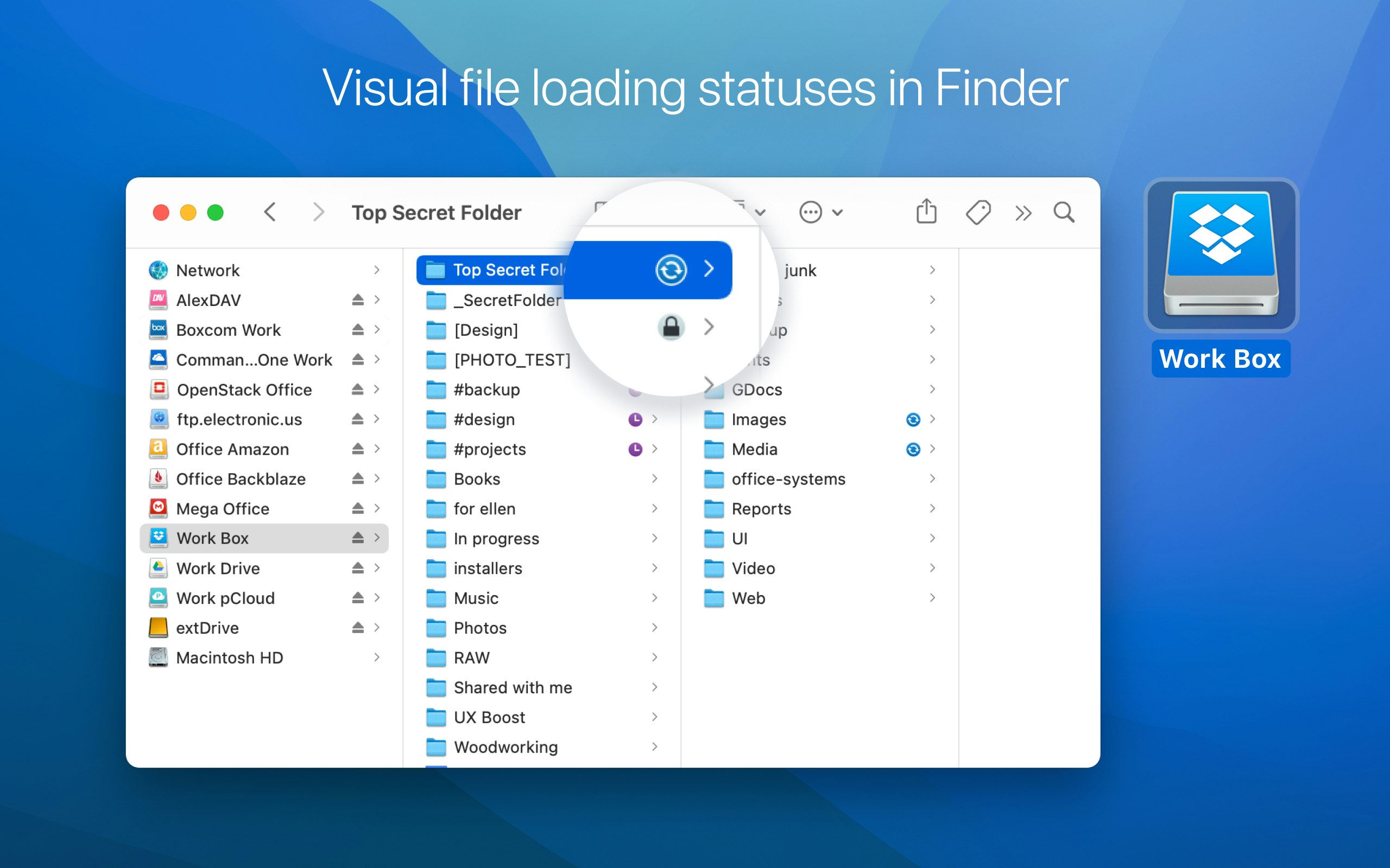 Mac 4.0 için CloudMounter - MacOS masaüstünüze yerel olarak monte edilmiş bulut sürücüleri medya 3