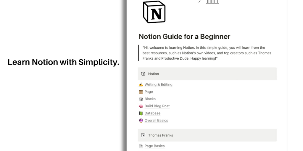 Notion Guide for a Beginner: Learn Notion step-by-step with this easy ...