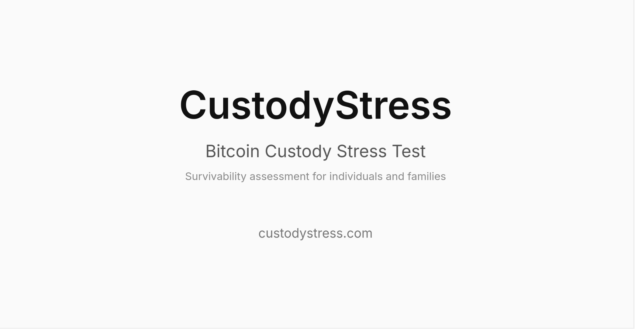 CustodyStress - Main product screenshot demonstrating key features and user interface