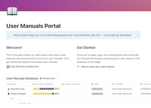 User Manuals Template for Notion gallery image