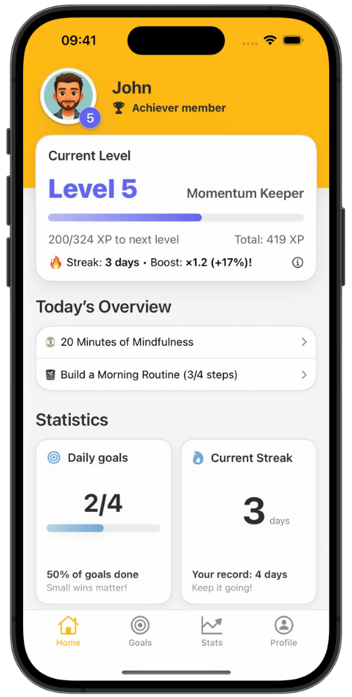 Goalzee - Your AI Habit Coach - Screenshot 2 showing product features and functionality