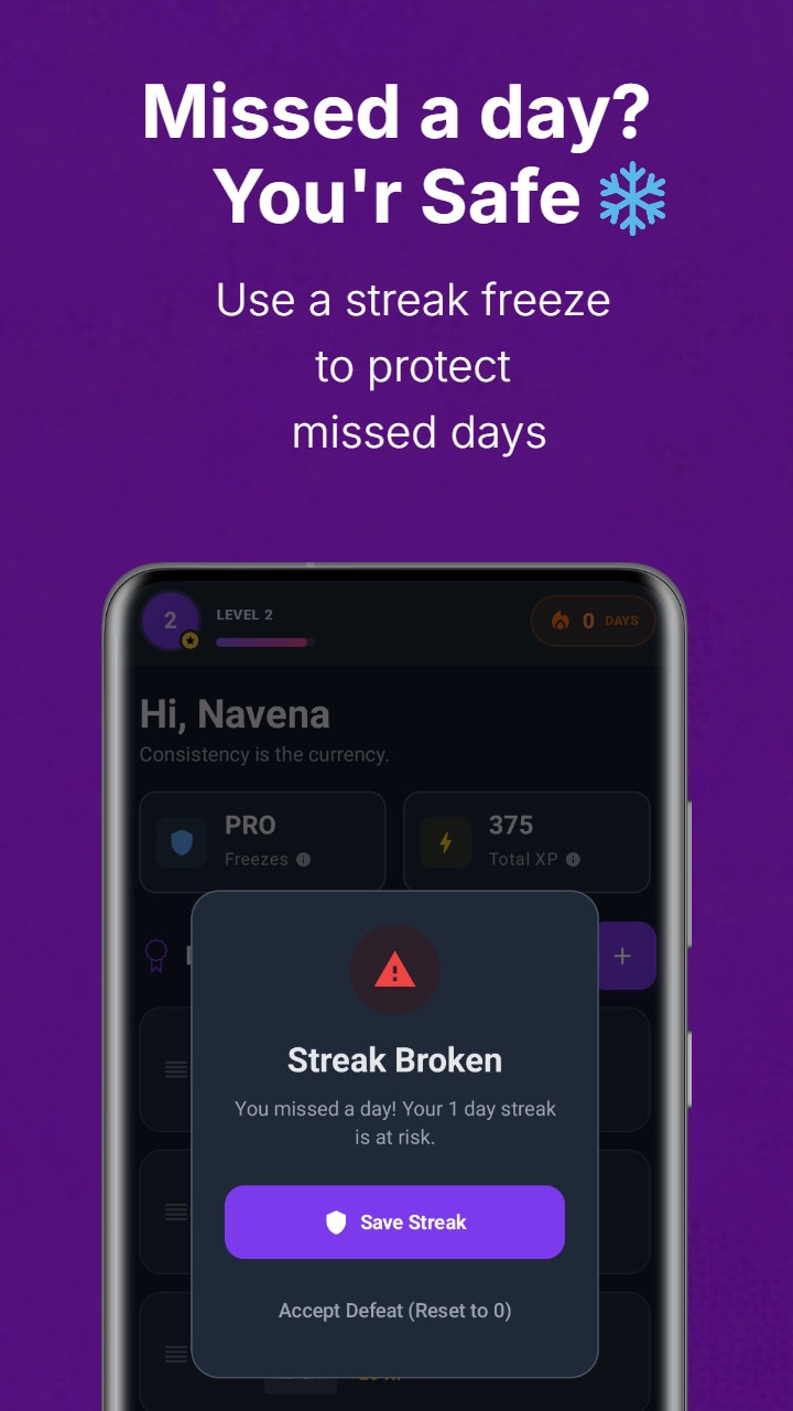 StreakUp - Screenshot 3 showing product features and functionality