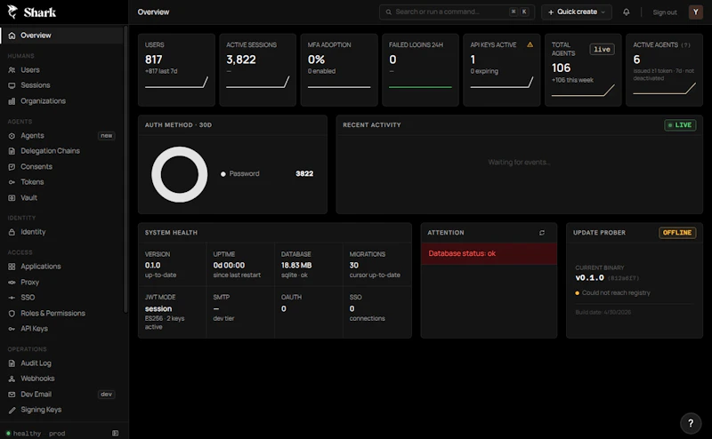 SharkAuth screenshot 2