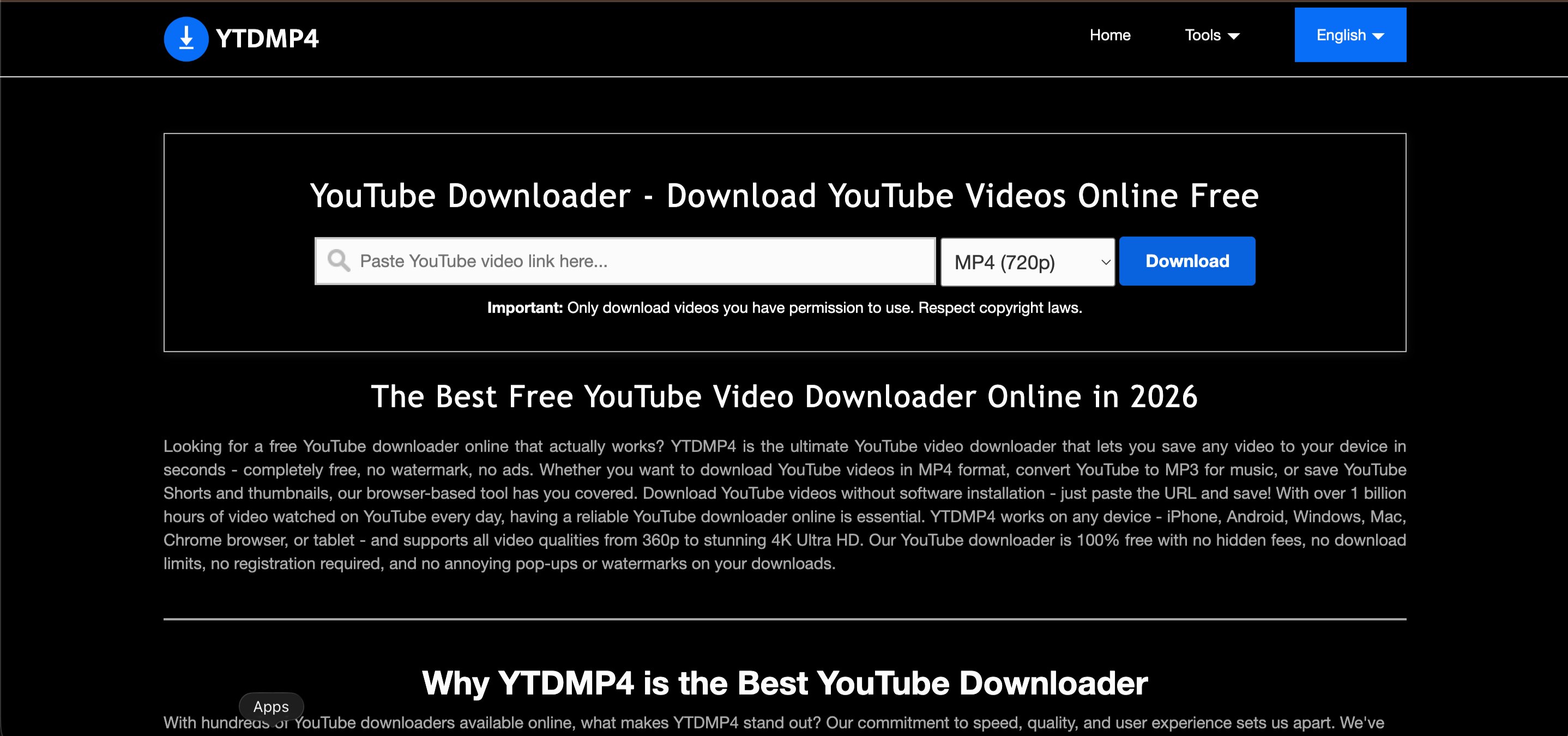 YTDMP4 - YouTube Downloader - Screenshot 2 showing product features and functionality