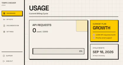 Tempo Checker API - Fuck Fake Users gallery image