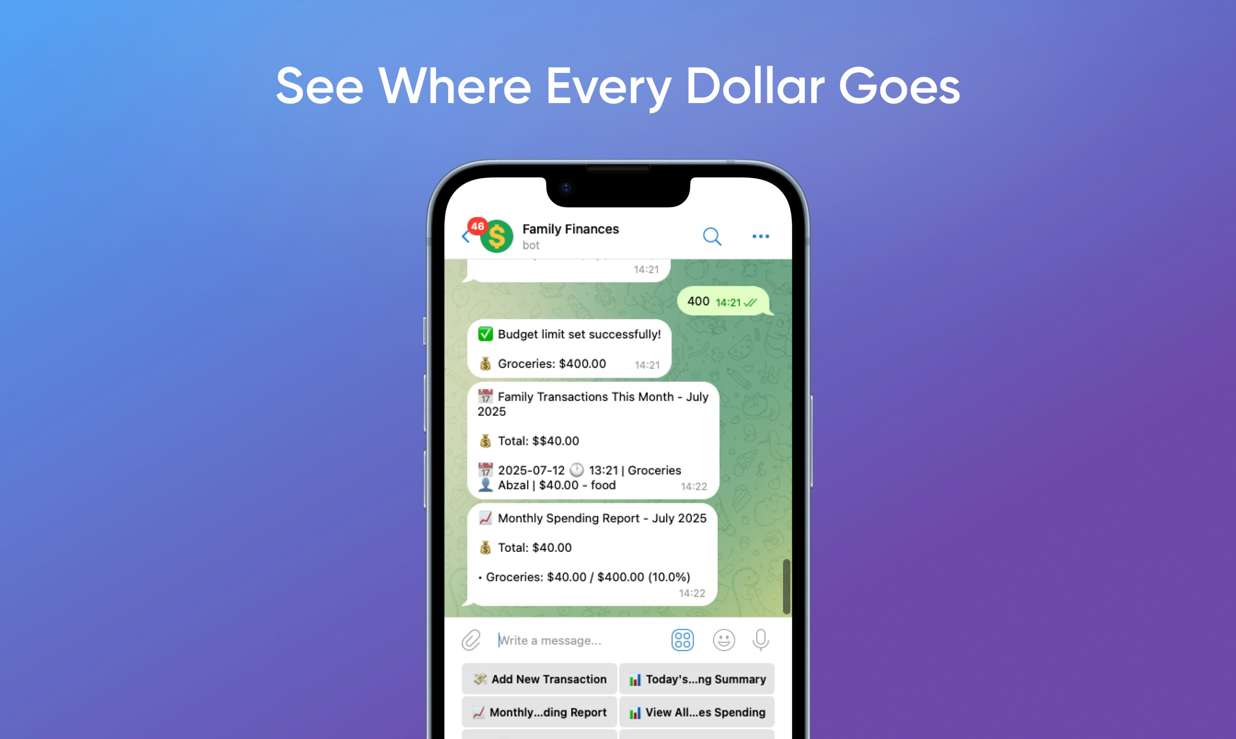 Family Finance Tracking Bot gallery image