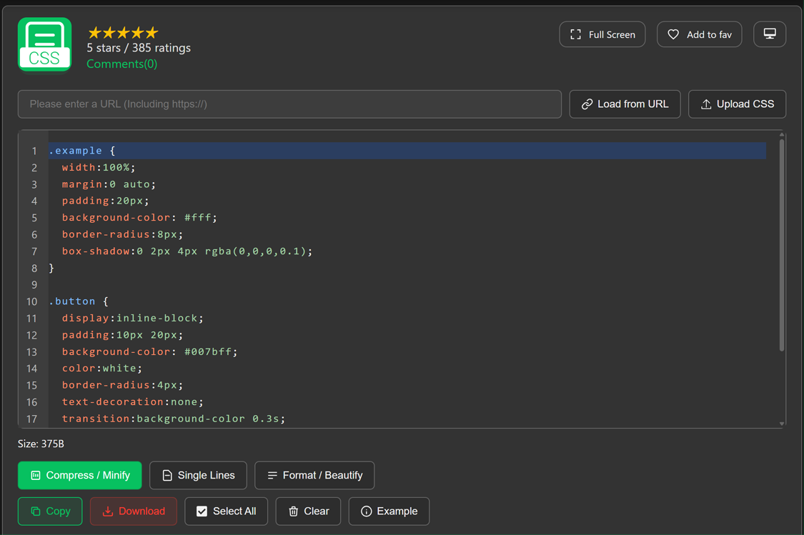 CSS Minify gallery image
