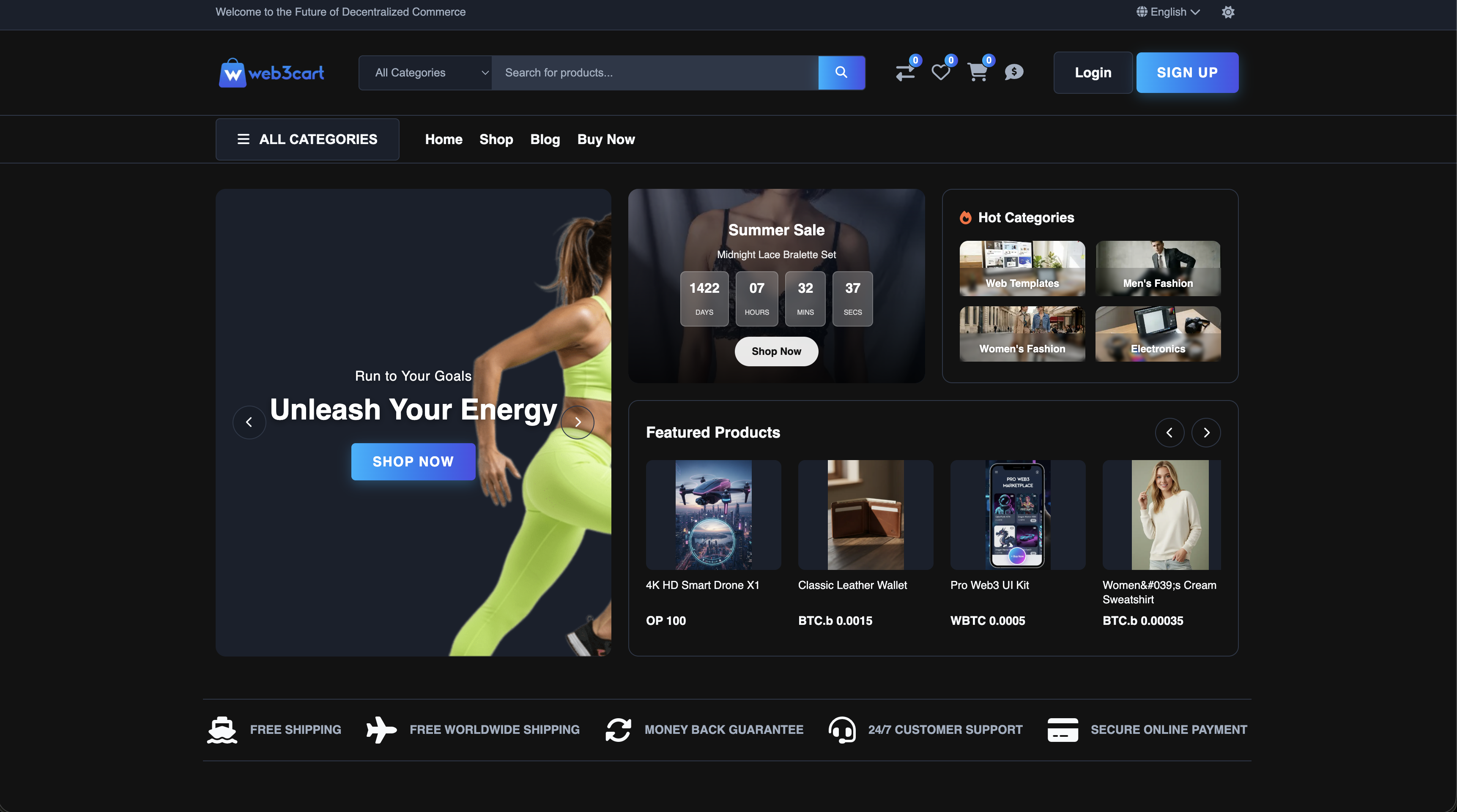 Web3Cart - Main product screenshot demonstrating key features and user interface