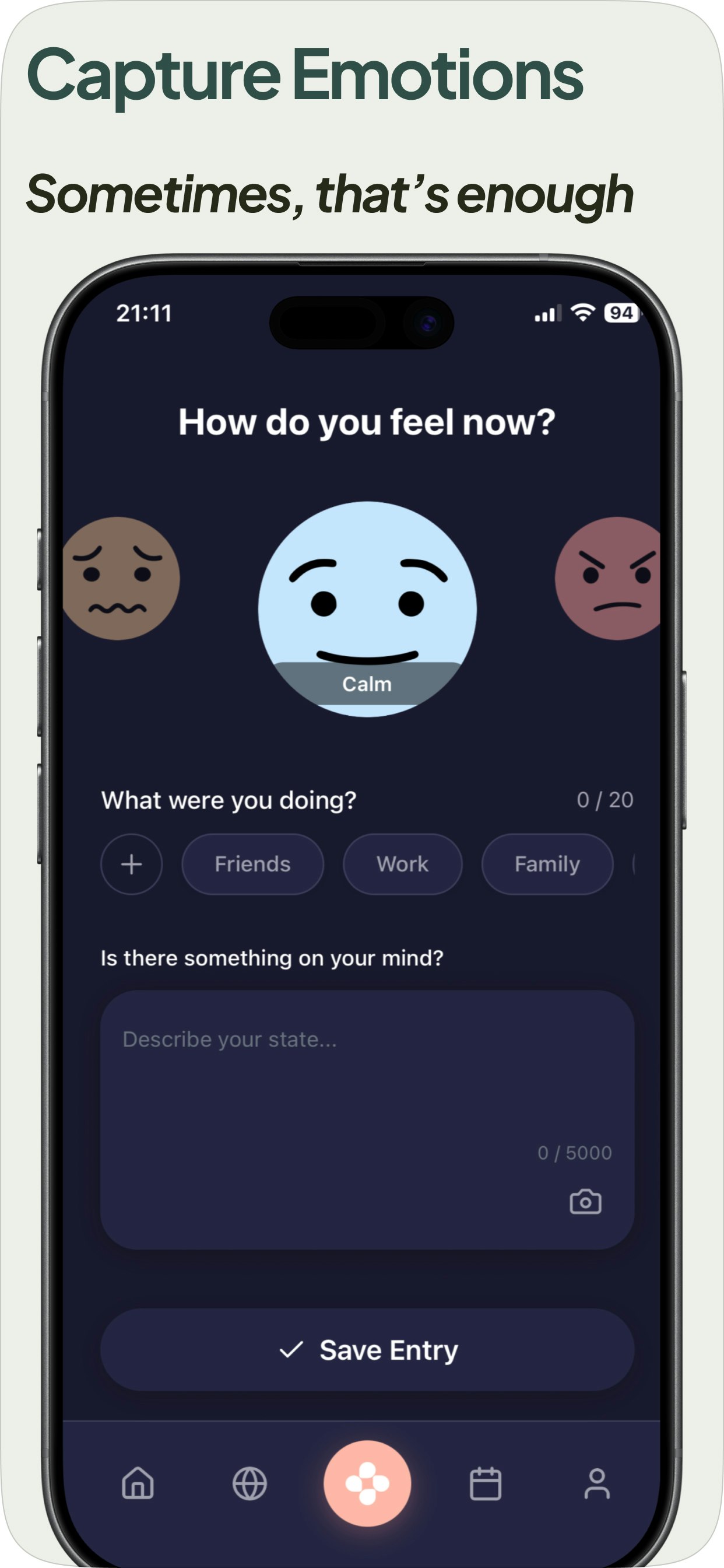 Mood Tracker: MoodVibe - Screenshot 4 showing product features and functionality
