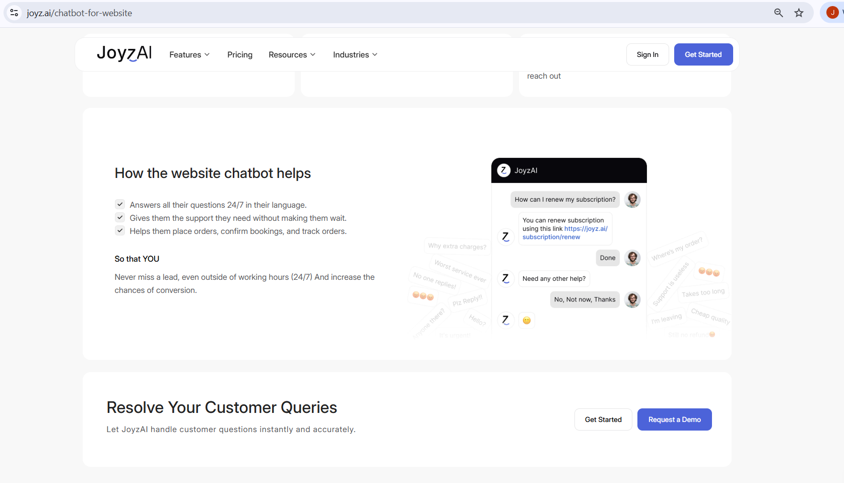 Joyz AI - Screenshot 2 showing product features and functionality