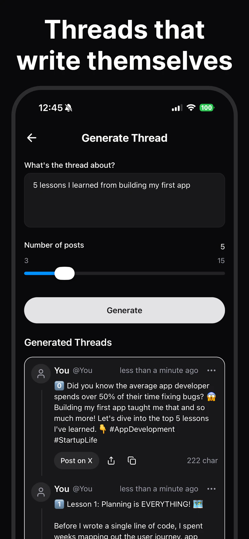 PostMind screenshot 2