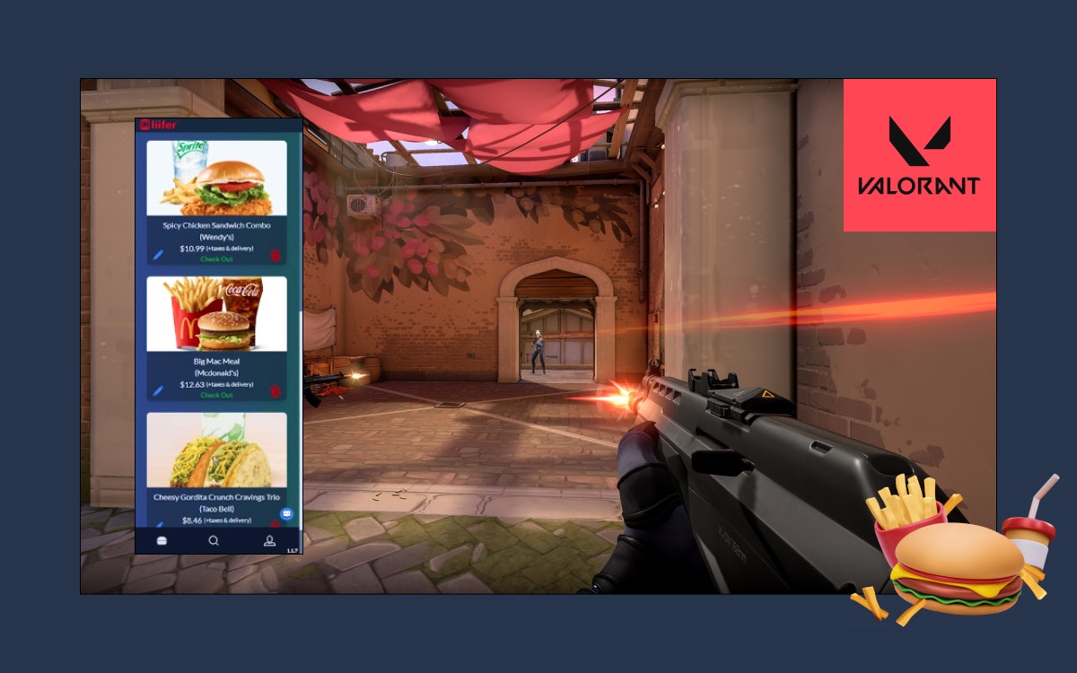 liifer - การสั่งอาหาร - รับอาหารที่ส่งมอบให้น้อยลงโดยไม่ต้องออกจากวิดีโอเกมของคุณ media 2