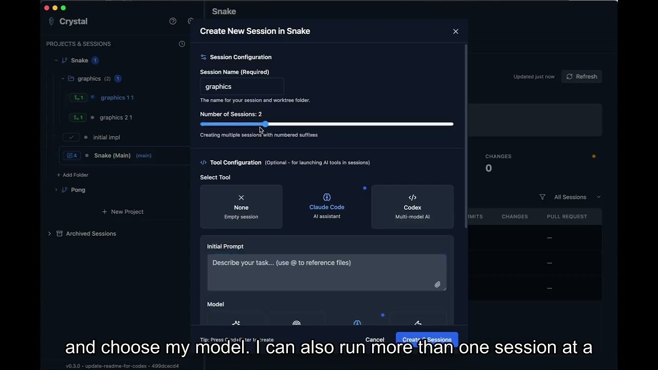 Crystal: Multi-Session AI Code Manager gallery image