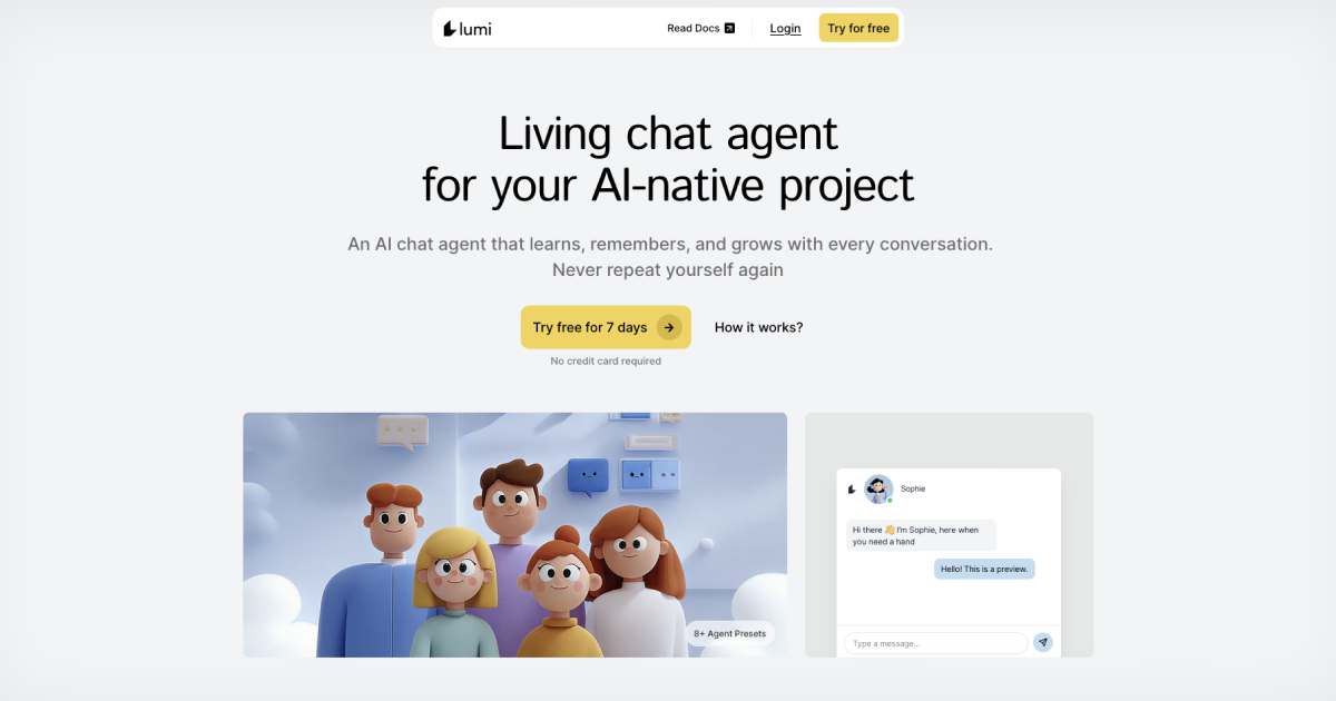 Lumi - Main screenshot showing features and interface