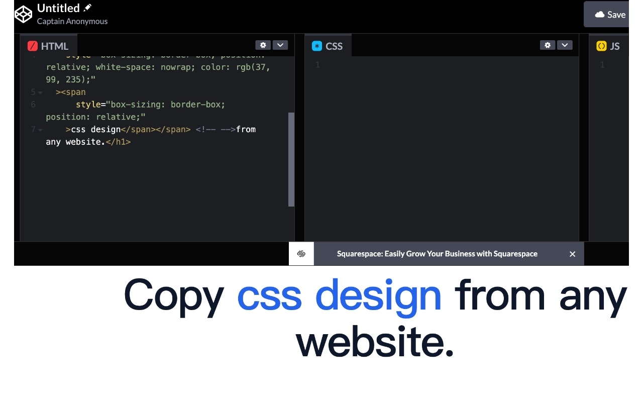 COPYCSS - 모든 웹 사이트에서 CSS 스캔을 복사하십시오 미디어 3