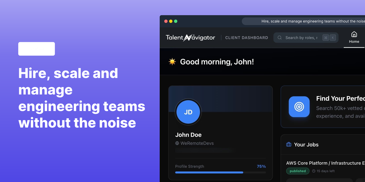 Talent Navigator - Main product screenshot demonstrating key features and user interface
