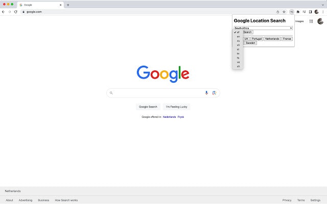 Google Arama Konumu Değiştirici Uzantısı