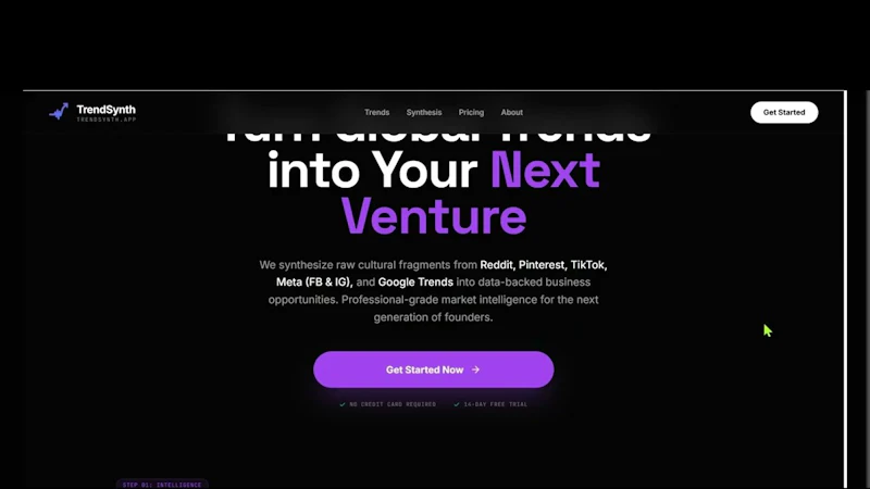 TrendSynth.app screenshot 1 (video preview)