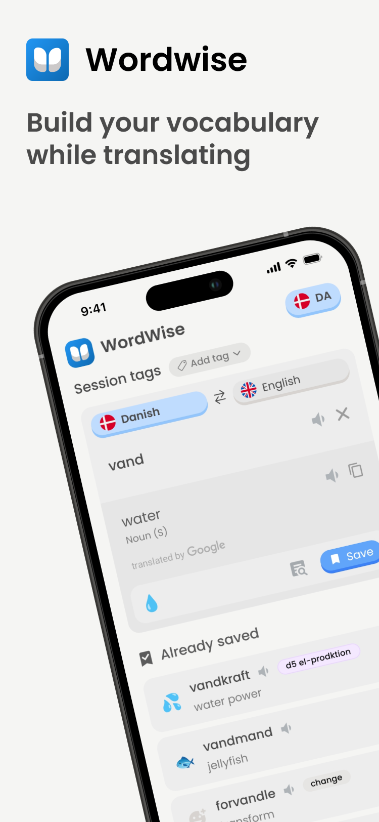 WordWise: Vocabulary Builder for iOS - Main product screenshot demonstrating key features and user interface