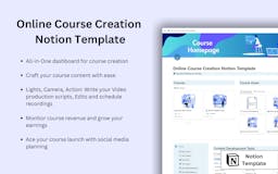 Online Course Creation Notion Template media 1